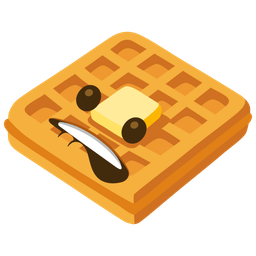 waffle and biting lip