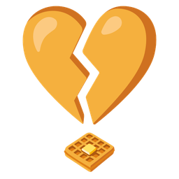 waffle and broken heart