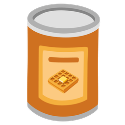 waffle and canned food