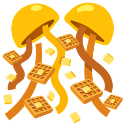 waffle and confetti ball