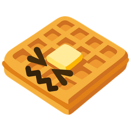 waffle and confounded face