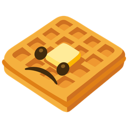 waffle and confused face