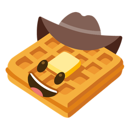 waffle and cowboy hat face