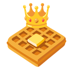 waffle and crown