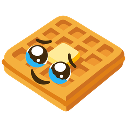 waffle and face holding back tears