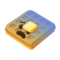 waffle and fearful face