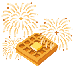 waffle and fireworks
