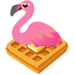waffle and flamingo