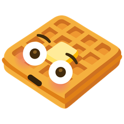 waffle and flushed face