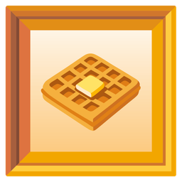 waffle and framed picture