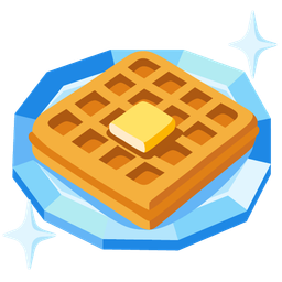 waffle and gem stone