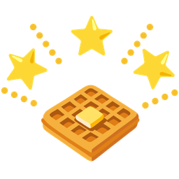 waffle and glowing star