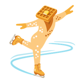 waffle and ice skate