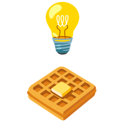 waffle and light bulb