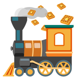 waffle and locomotive