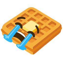 waffle and loudly crying face