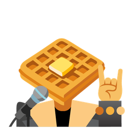 waffle and microphone