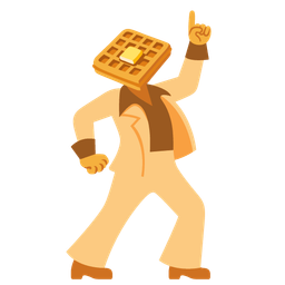 waffle and mirror ball