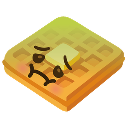 waffle and nauseated face