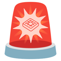 waffle and police car light