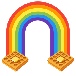 waffle and rainbow