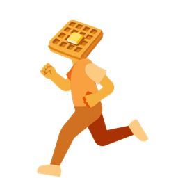 waffle and running shoe