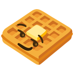 waffle and smirking face