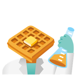 waffle and test tube
