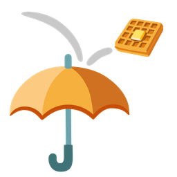 waffle and umbrella