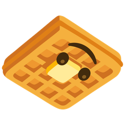 Waffle and Upside-down face