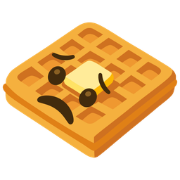 waffle and worried face