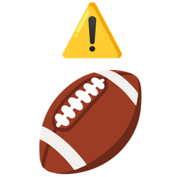 warning and american football