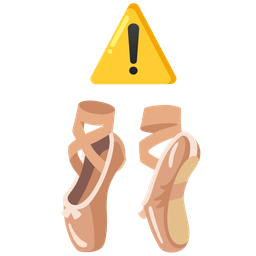 warning and ballet shoes