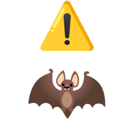 warning and bat