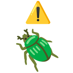 warning and beetle