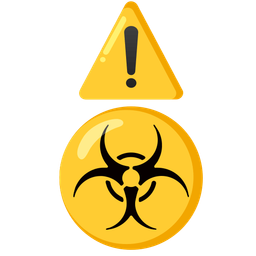 warning and biohazard