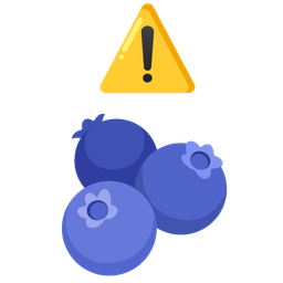 warning and blueberries