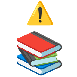 warning and books