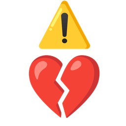 warning and broken heart