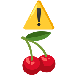 warning and cherries