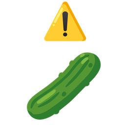 warning and cucumber