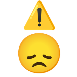 warning and disappointed face