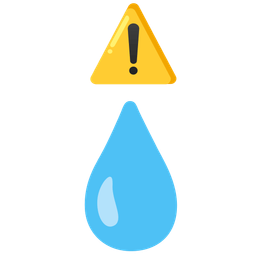 warning and droplet