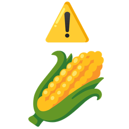 warning and ear of corn