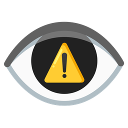 warning and eye