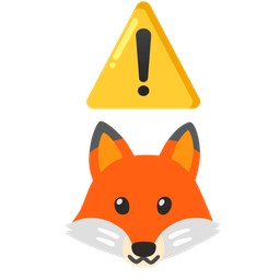 warning and fox