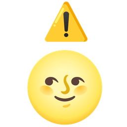 warning and full moon face