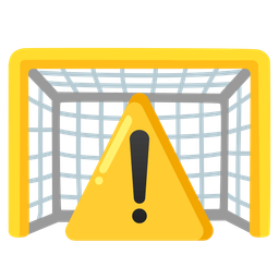 warning and goal net