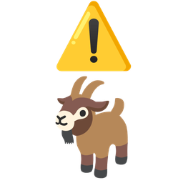 warning and goat