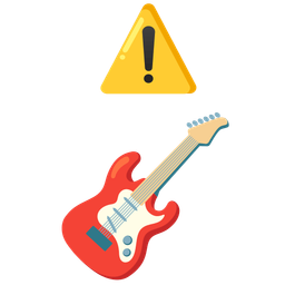 warning and guitar